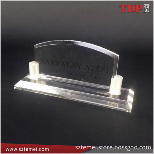 Customized Acrylic Clear Table Sign for Advertising PMMA Tabletop Sign